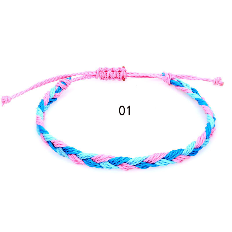 New Cross-Border Jewelry Creative Hand Woven Rope Bohemian Women Fried Dough Twists Identify Men Waves Bracelet