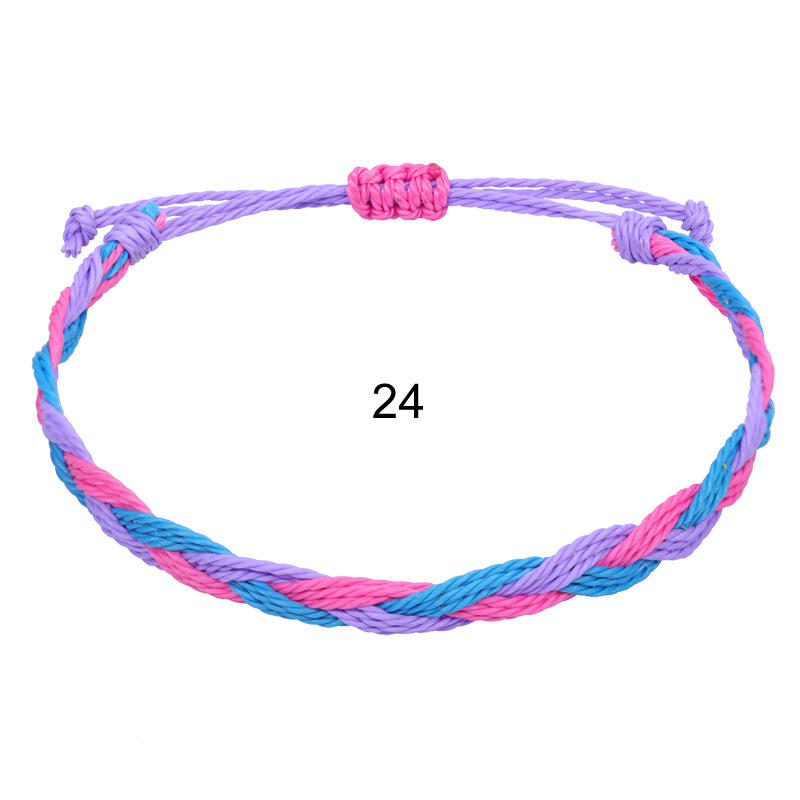 New Cross-Border Jewelry Creative Hand Woven Rope Bohemian Women Fried Dough Twists Identify Men Waves Bracelet