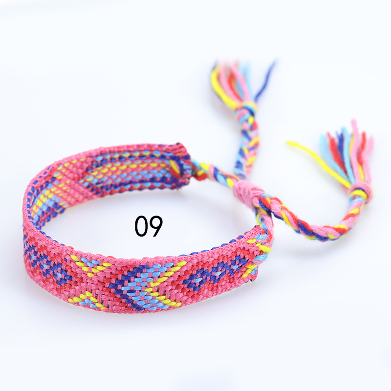 Cross Border New Nepal Ethnic Style Woven Bracelet Colorful Tassel Lucky Friendship Bracelet Manufacturer In Stock