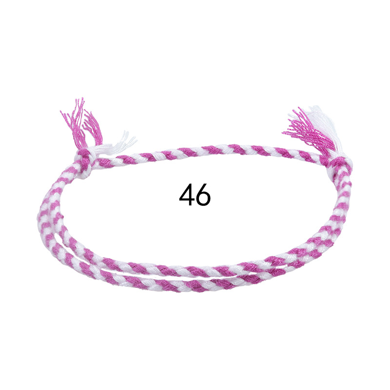 Cross Border New Simple And Safe Buckle Four Strand Colorful Hand Rope Cultural Play Line Bracelet Handwoven Red Rope Bracelet