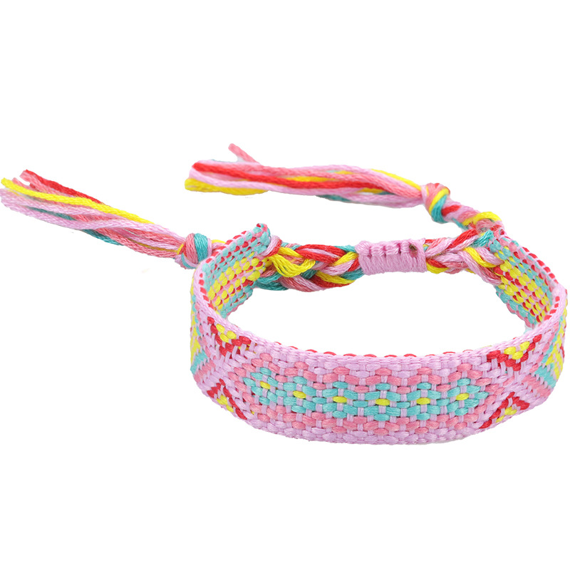 Cross Border New Nepal Ethnic Style Woven Bracelet Colorful Tassel Lucky Friendship Bracelet Manufacturer In Stock