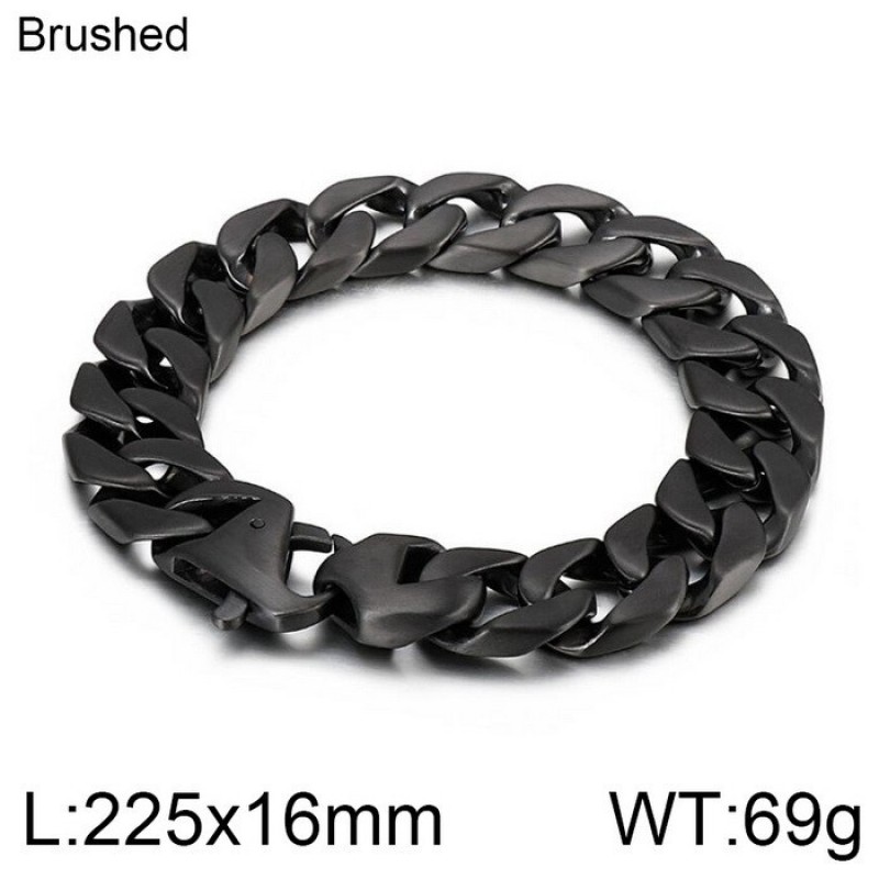 Guangdong Karun Titanium Steel Jewelry Titanium Steel Bracelet Korean Fashion Bracelet Creative Simple Cuban Chain Men's Bracelet