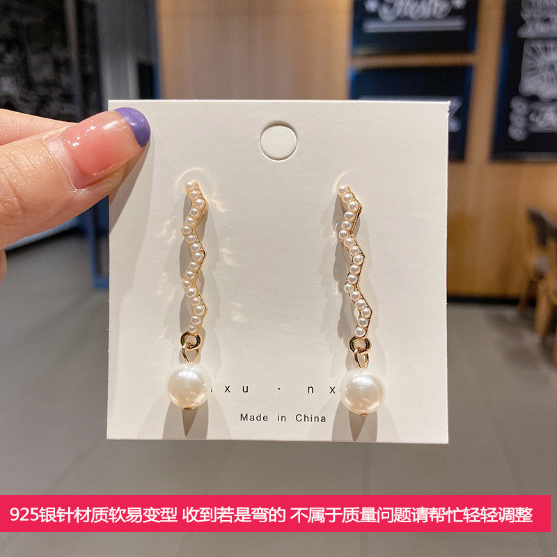 925 Silver Needle Earrings Women's Floor Stand Night Market Source Korean Fashion New Popular Earrings Wholesale Popular Earrings