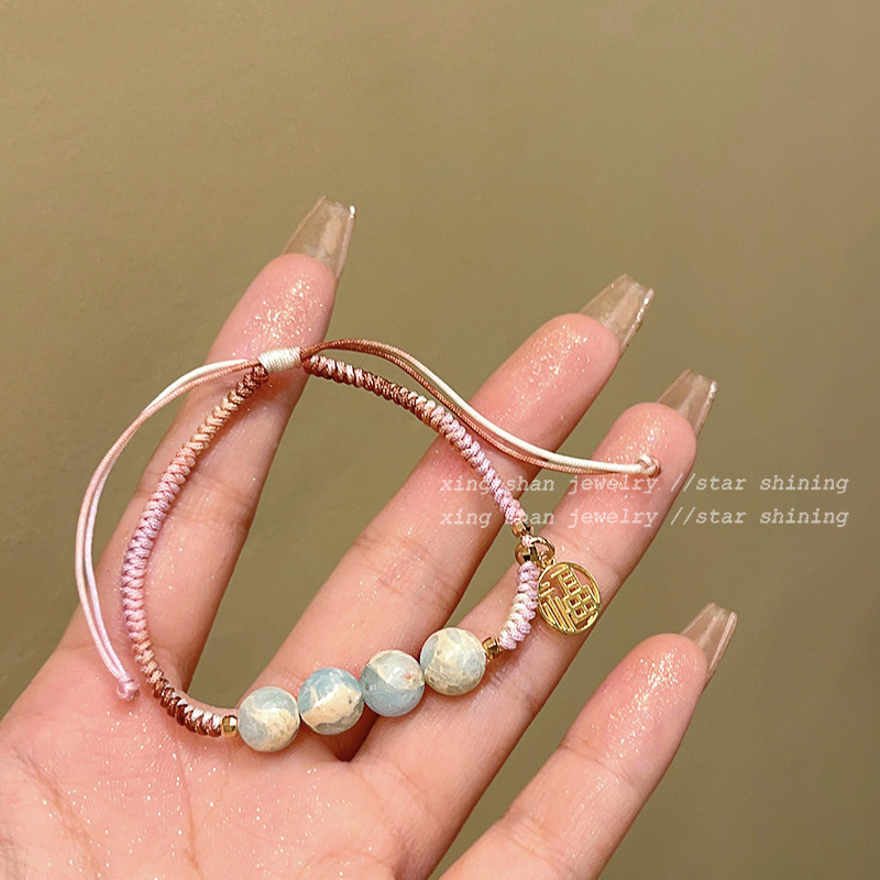 Dopamine Bracelet, Crystal Ceramic Beaded Bracelet, Female Couple Small Design, Friendly Simple Handicraft Wholesale