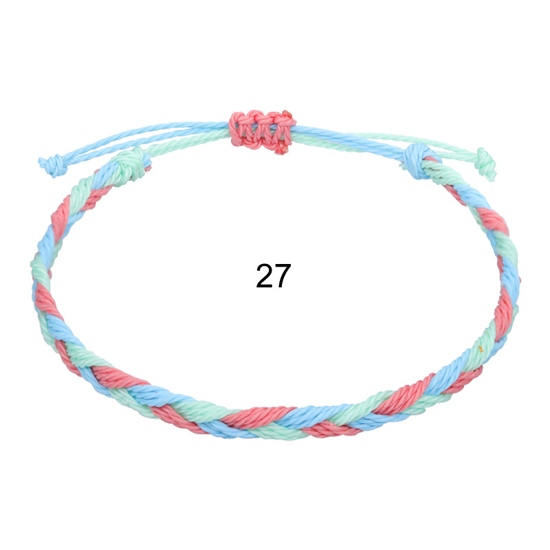 New Cross-Border Jewelry Creative Hand Woven Rope Bohemian Women Fried Dough Twists Identify Men Waves Bracelet