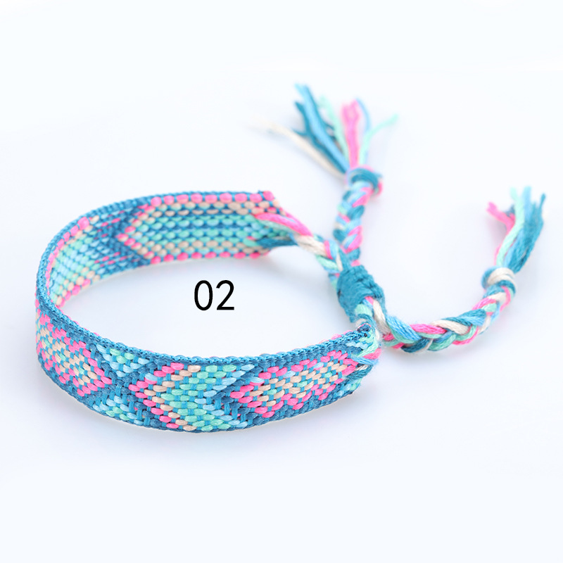 Cross Border New Nepal Ethnic Style Woven Bracelet Colorful Tassel Lucky Friendship Bracelet Manufacturer In Stock