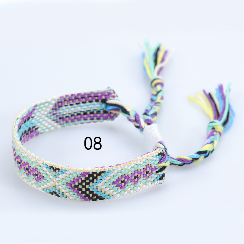 Cross Border New Nepal Ethnic Style Woven Bracelet Colorful Tassel Lucky Friendship Bracelet Manufacturer In Stock