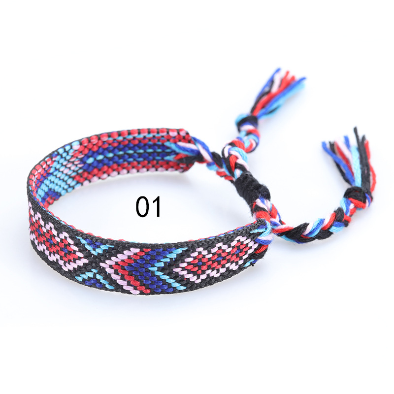 Cross Border New Nepal Ethnic Style Woven Bracelet Colorful Tassel Lucky Friendship Bracelet Manufacturer In Stock