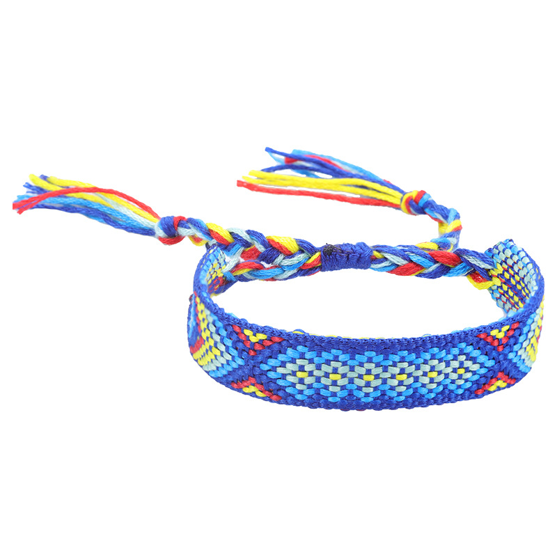 Cross Border New Nepal Ethnic Style Woven Bracelet Colorful Tassel Lucky Friendship Bracelet Manufacturer In Stock