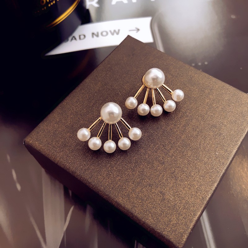 New S925 Silver Needle Earrings Fashion Pearl Popular Earrings Fairy Little Fresh And Simple Temperament Jewelry Wholesale Girl