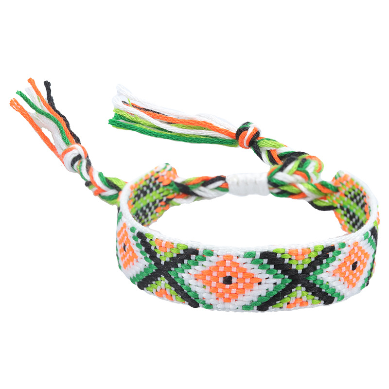 Cross Border New Nepal Ethnic Style Woven Bracelet Colorful Tassel Lucky Friendship Bracelet Manufacturer In Stock