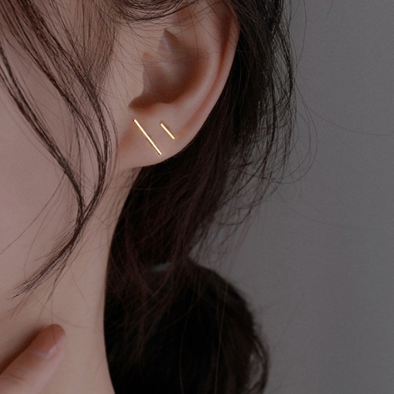 925 Silver Needle Placed On The Ground Stall Night Market Supply Source Earrings Female Korean Fashion Network Popular Live Broadcast Popular Earrings Earrings Wholesale