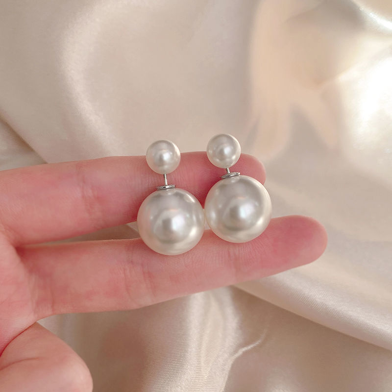 New S925 Silver Needle Earrings Fashion Pearl Popular Earrings Fairy Little Fresh And Simple Temperament Jewelry Wholesale Girl