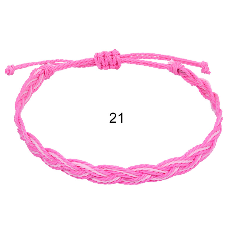 New Cross-Border Jewelry Creative Hand Woven Rope Bohemian Women Fried Dough Twists Identify Men Waves Bracelet