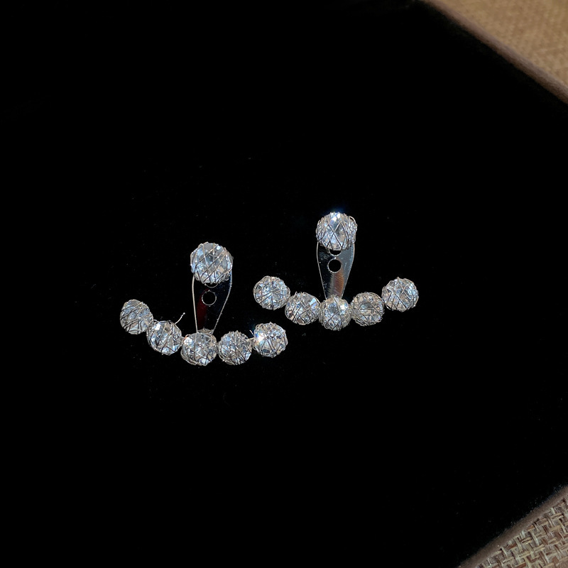 925 Silver Needle Placed On The Ground Stall Night Market Supply Source Earrings Female Korean Fashion Network Popular Live Broadcast Popular Earrings Earrings Wholesale