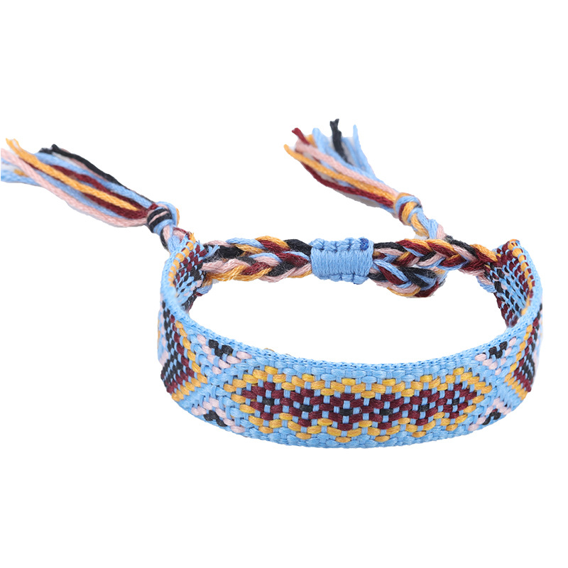 Cross Border New Nepal Ethnic Style Woven Bracelet Colorful Tassel Lucky Friendship Bracelet Manufacturer In Stock