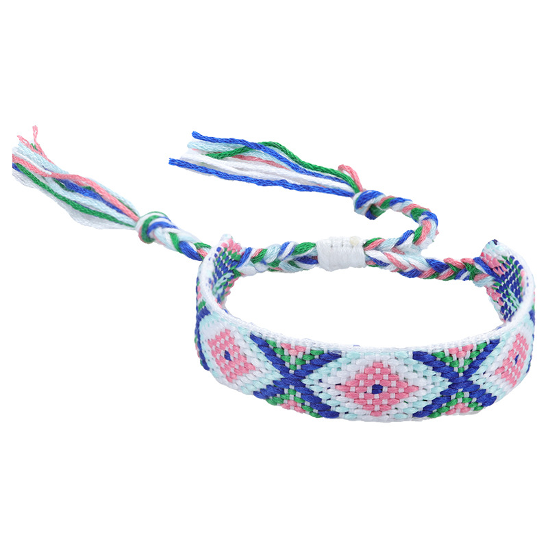 Cross Border New Nepal Ethnic Style Woven Bracelet Colorful Tassel Lucky Friendship Bracelet Manufacturer In Stock