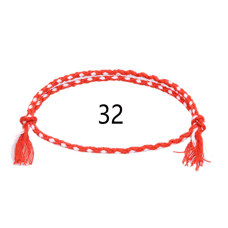 Cross Border New Simple And Safe Buckle Four Strand Colorful Hand Rope Cultural Play Line Bracelet Handwoven Red Rope Bracelet