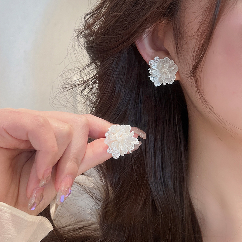 New S925 Silver Needle Earrings Fashion Pearl Popu...