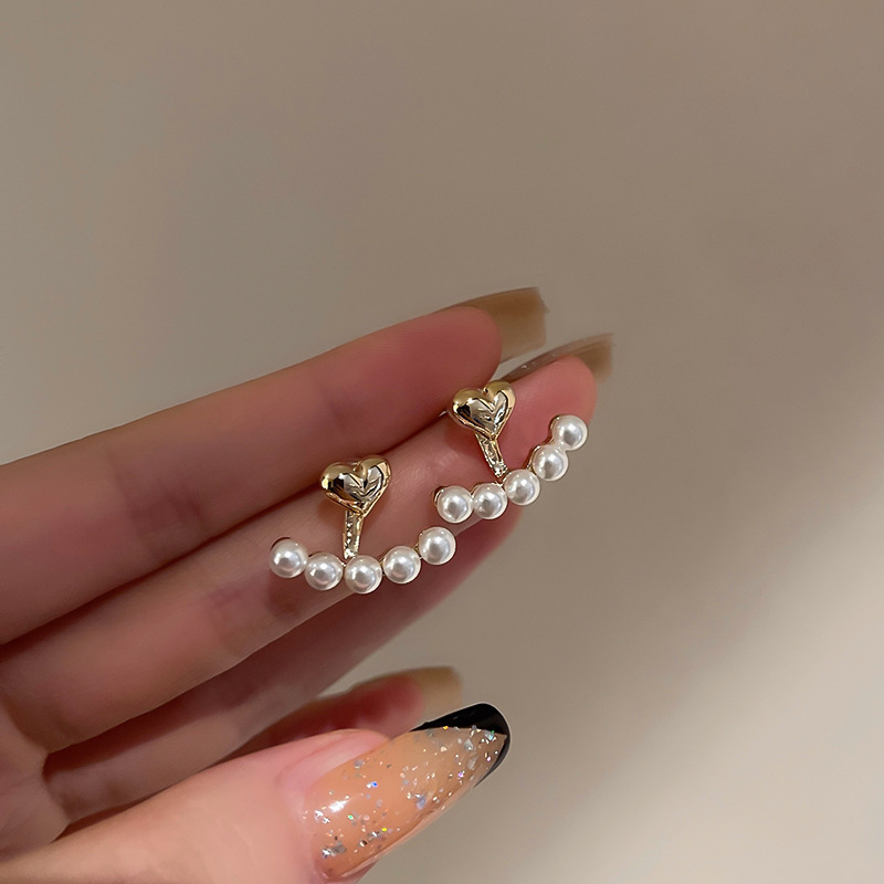 New S925 Silver Needle Earrings Fashion Pearl Popular Earrings Fairy Little Fresh And Simple Temperament Jewelry Wholesale Girl