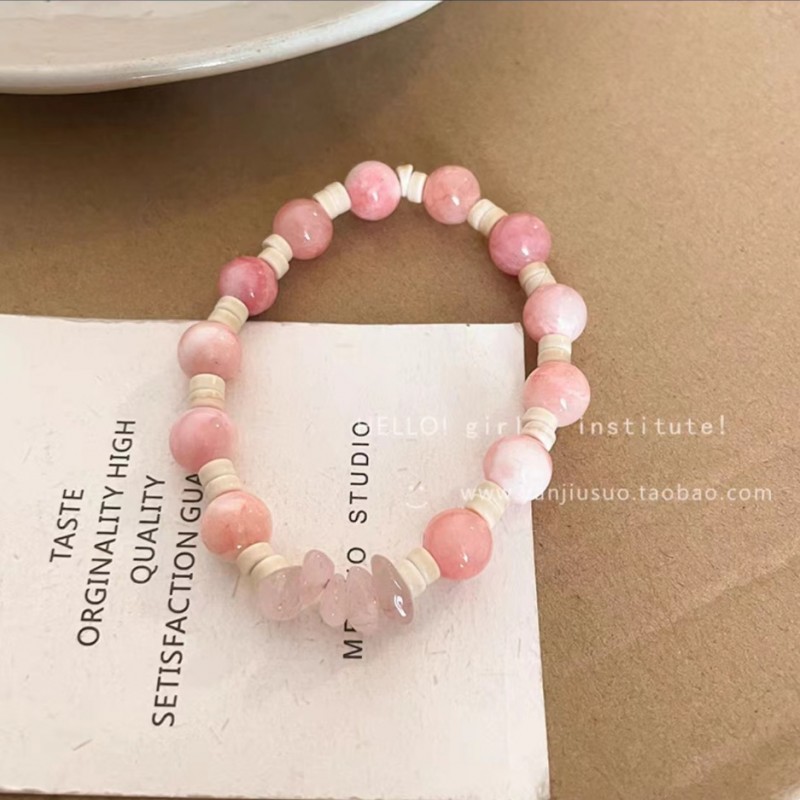 Dopamine Bracelet, Crystal Ceramic Beaded Bracelet, Female Couple Small Design, Friendly Simple Handicraft Wholesale