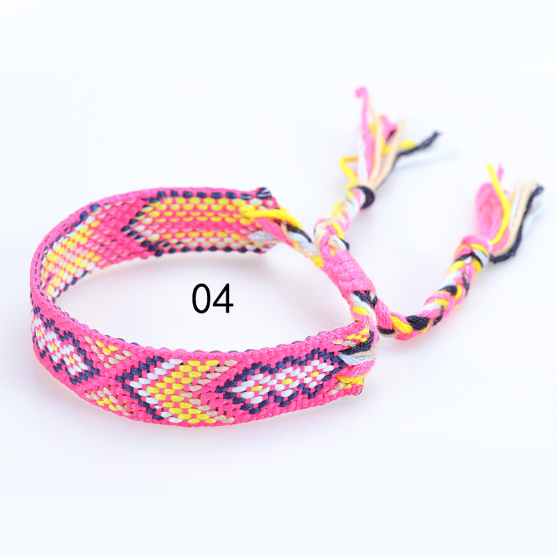 Cross Border New Nepal Ethnic Style Woven Bracelet Colorful Tassel Lucky Friendship Bracelet Manufacturer In Stock