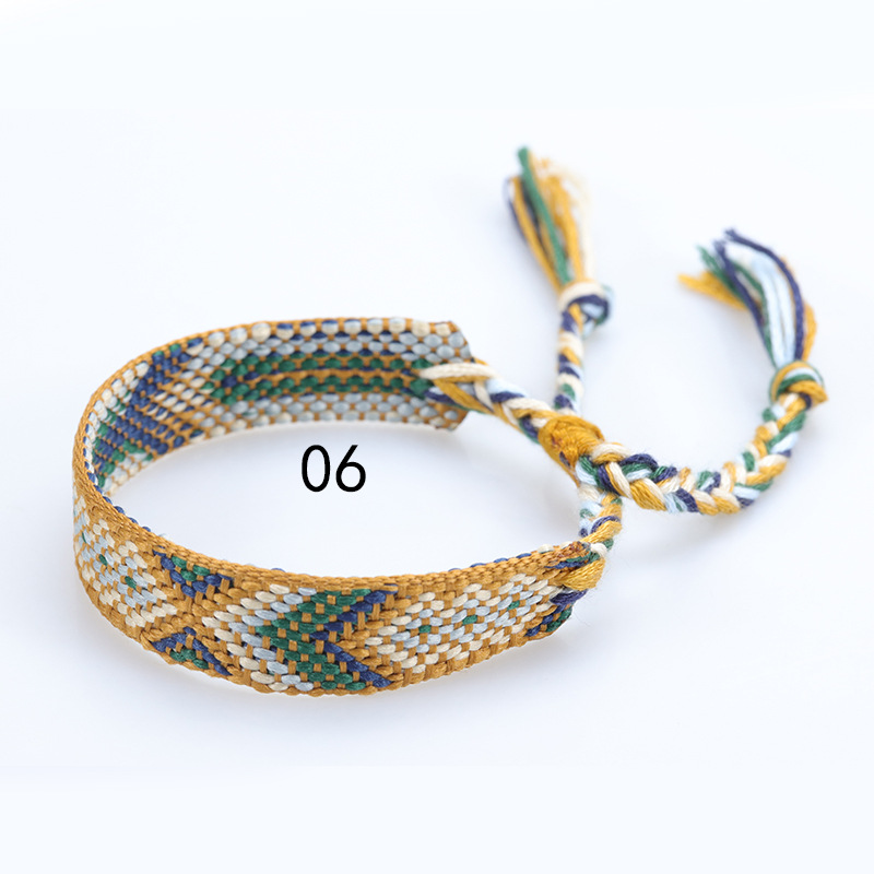 Cross Border New Nepal Ethnic Style Woven Bracelet Colorful Tassel Lucky Friendship Bracelet Manufacturer In Stock