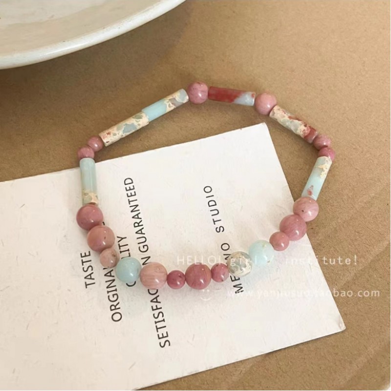 Dopamine Bracelet, Crystal Ceramic Beaded Bracelet, Female Couple Small Design, Friendly Simple Handicraft Wholesale