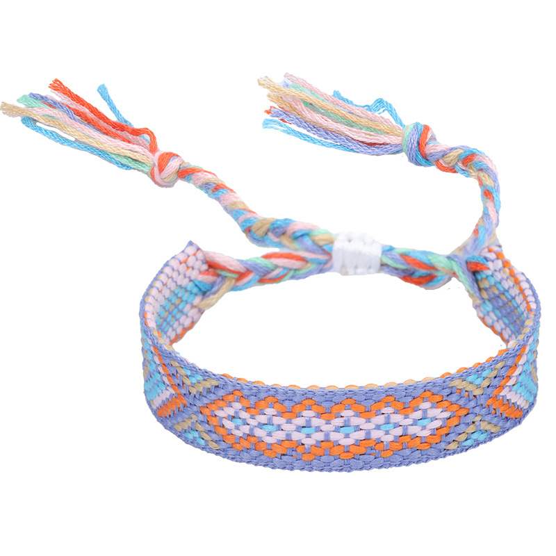 Cross Border New Nepal Ethnic Style Woven Bracelet Colorful Tassel Lucky Friendship Bracelet Manufacturer In Stock