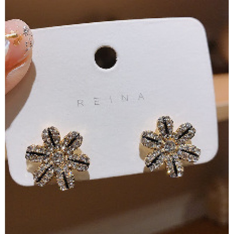 925 Silver Needle Placed On The Ground Stall Night Market Supply Source Earrings Female Korean Fashion Network Popular Live Broadcast Popular Earrings Earrings Wholesale