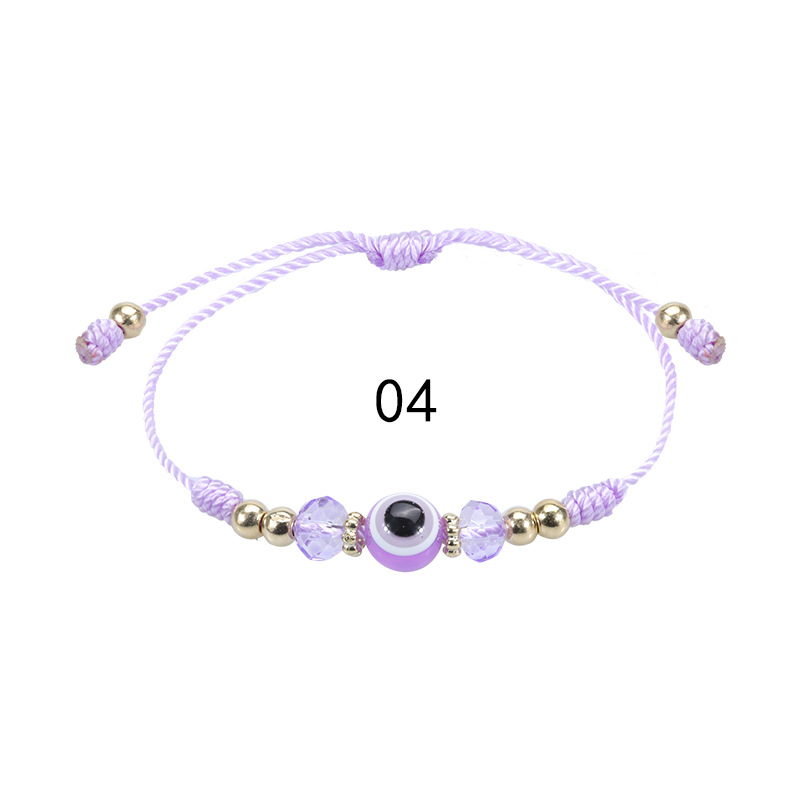 Amazon's Best-Selling Devil's Eye Bracelet Crystal Beaded Boys And Girls Lucky Bracelet Adjustable Woven Bracelet