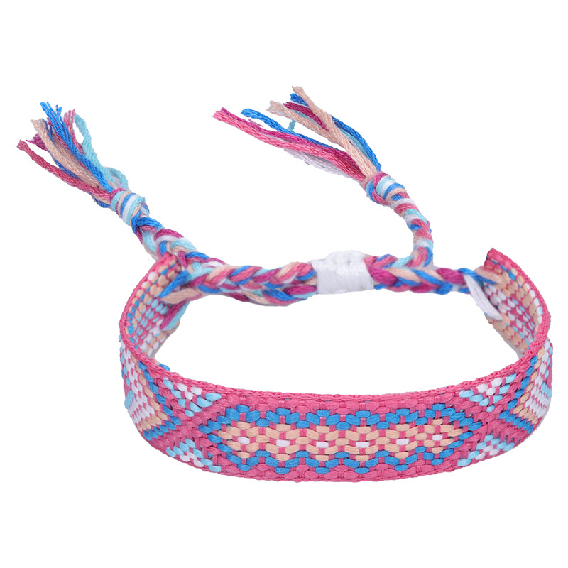 Cross Border New Nepal Ethnic Style Woven Bracelet Colorful Tassel Lucky Friendship Bracelet Manufacturer In Stock