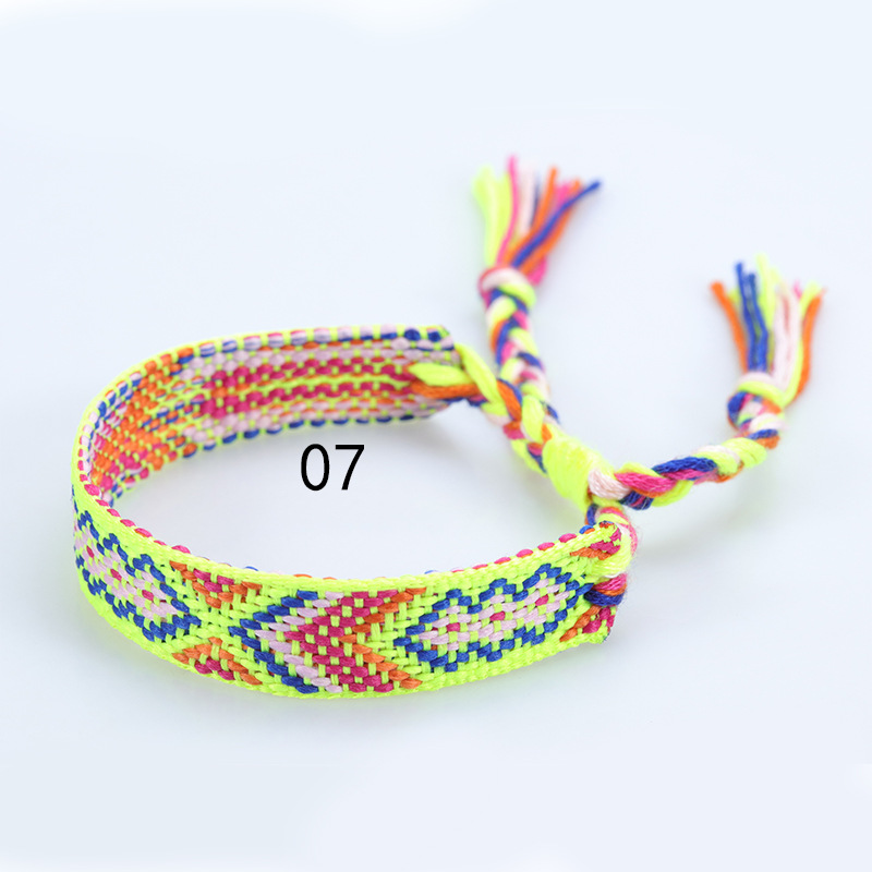 Cross Border New Nepal Ethnic Style Woven Bracelet Colorful Tassel Lucky Friendship Bracelet Manufacturer In Stock