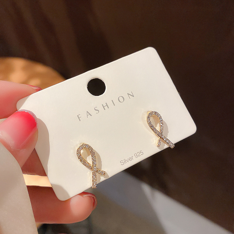 925 Silver Needle Placed On The Ground Stall Night Market Supply Source Earrings Female Korean Fashion Network Popular Live Broadcast Popular Earrings Earrings Wholesale