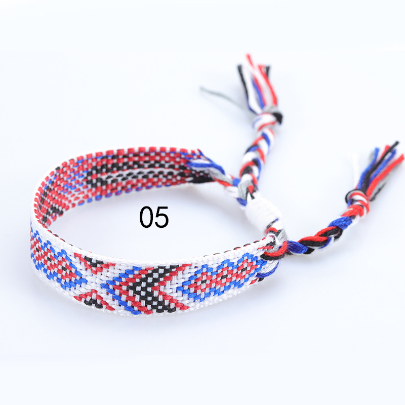 Cross Border New Nepal Ethnic Style Woven Bracelet Colorful Tassel Lucky Friendship Bracelet Manufacturer In Stock