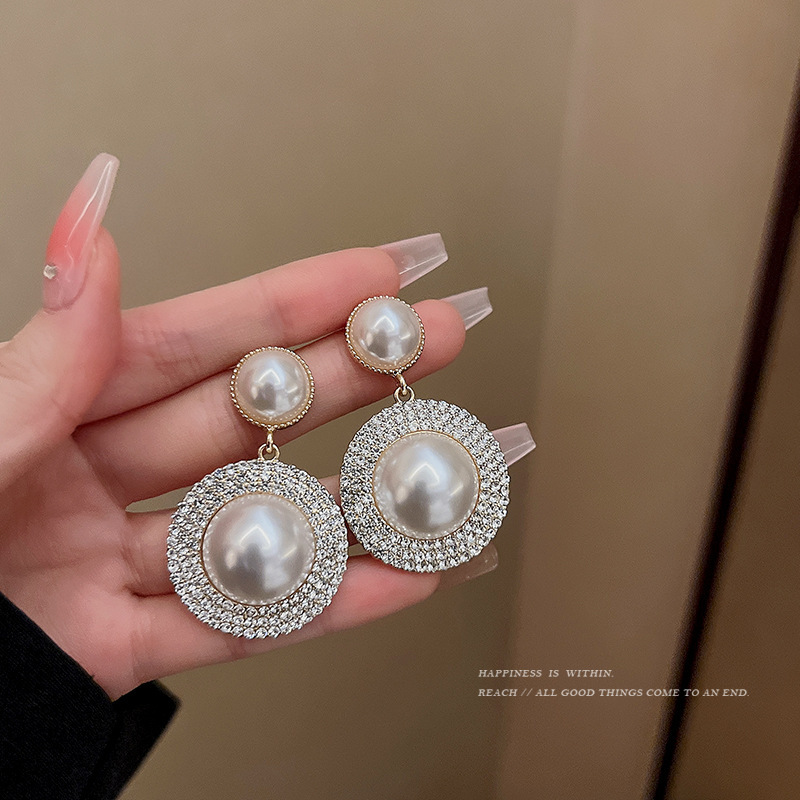 S925 Silver Needle Design Sense French Pearl Earrings For Women Korean Vintage Earrings, Popular Online, Simple Earrings Wholesale