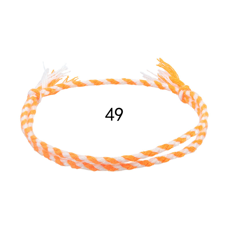 Cross Border New Simple And Safe Buckle Four Strand Colorful Hand Rope Cultural Play Line Bracelet Handwoven Red Rope Bracelet